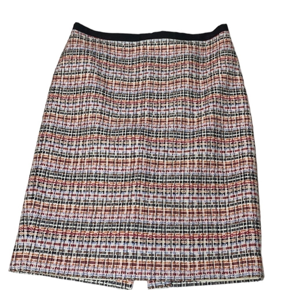 TALBOTS Tweed Skirt with Ribbon Detail. Size 8 Petite.